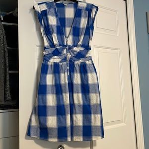 PRICE DROP Guess blue and white checkered dress
